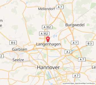 Map of Langenhagen, Lower Saxony