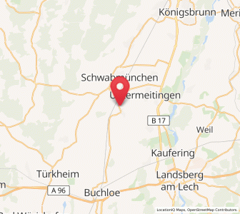 Map of Langerringen, Bavaria