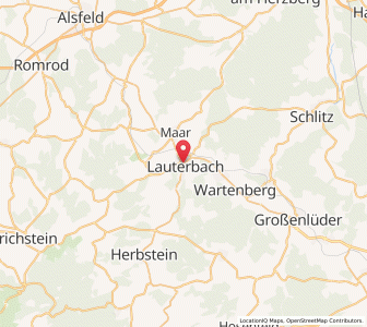 Map of Lauterbach, Hesse