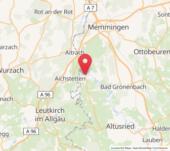 Map of Lautrach, Bavaria