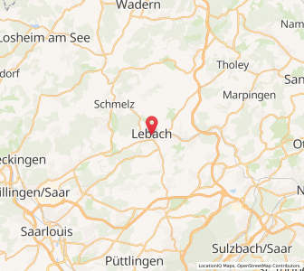 Map of Lebach, Saarland