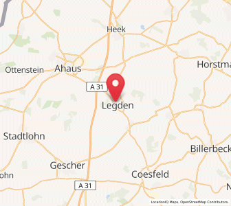 Map of Legden, North Rhine-Westphalia
