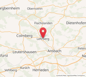 Map of Lehrberg, Bavaria