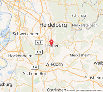 Map of Leimen, Baden-Wurttemberg