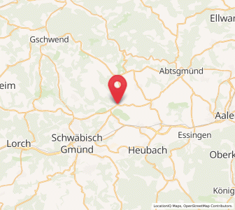 Map of Leinzell, Baden-Wurttemberg