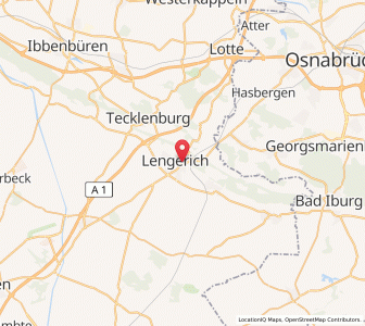 Map of Lengerich, North Rhine-Westphalia