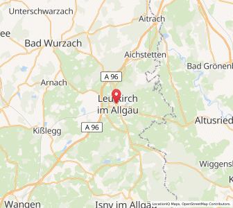Map of Leutkirch, Baden-Wurttemberg