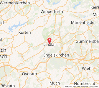 Map of Lindlar, North Rhine-Westphalia