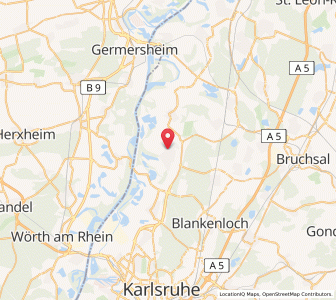 Map of Linkenheim-Hochstetten, Baden-Wurttemberg