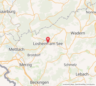 Map of Losheim, Saarland
