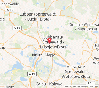 Map of Lubnjow, Brandenburg