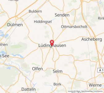 Map of Lüdinghausen, North Rhine-Westphalia