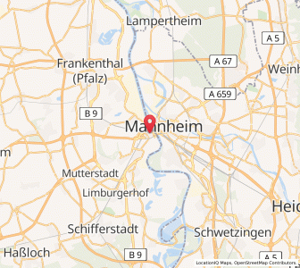Map of Ludwigshafen am Rhein, Rheinland-Pfalz
