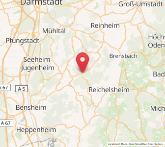 Map of Lützelbach, Hesse