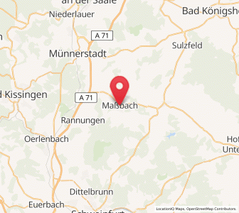Map of Maßbach, Bavaria