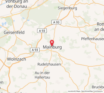 Map of Mainburg, Bavaria