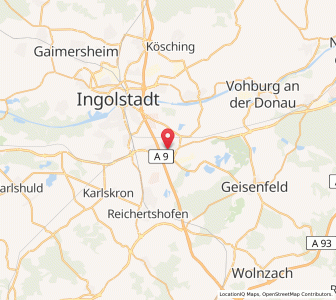 Map of Manching, Bavaria