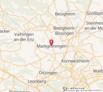 Map of Markgröningen, Baden-Wurttemberg