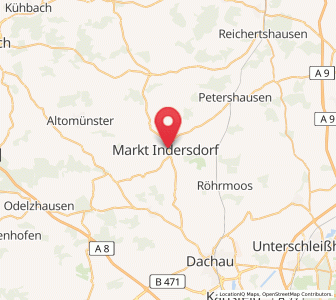 Map of Markt Indersdorf, Bavaria
