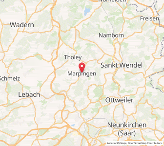 Map of Marpingen, Saarland