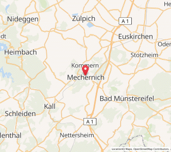 Map of Mechernich, North Rhine-Westphalia