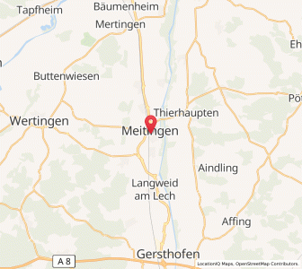 Map of Meitingen, Bavaria