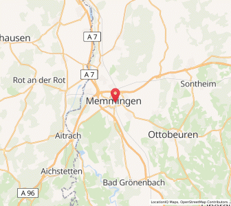 Map of Memmingen, Bavaria
