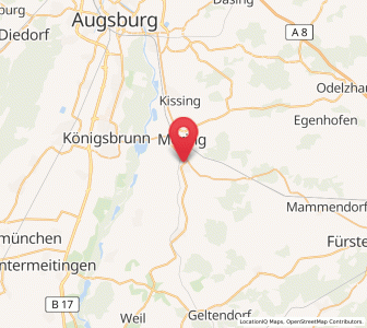 Map of Merching, Bavaria