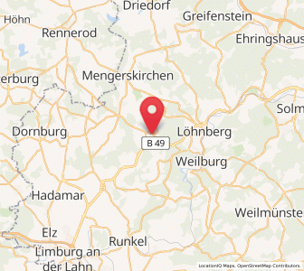 Map of Merenberg, Hesse