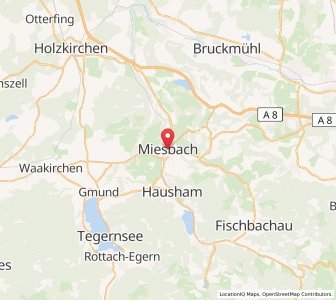Map of Miesbach, Bavaria