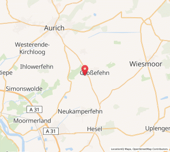 Map of Mittegroßefehn, Lower Saxony