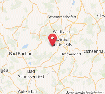 Map of Mittelbiberach, Baden-Wurttemberg