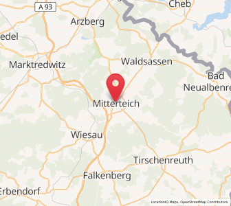 Map of Mitterteich, Bavaria