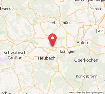 Map of Mögglingen, Baden-Wurttemberg