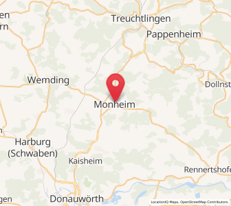 Map of Monheim, Bavaria
