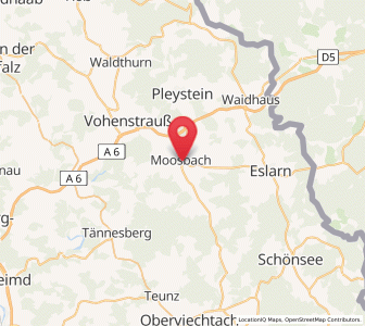 Map of Moosbach, Bavaria