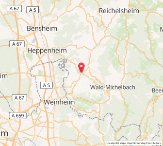 Map of Mörlenbach, Hesse