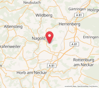 Map of Mötzingen, Baden-Wurttemberg