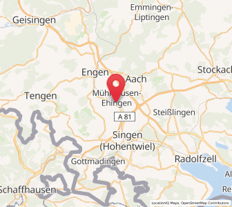 Map of Mühlhausen-Ehingen, Baden-Wurttemberg