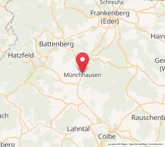 Map of Münchhausen, Hesse