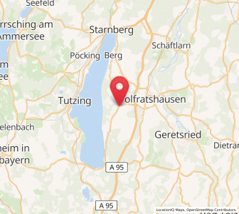 Map of Münsing, Bavaria