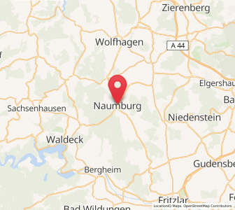 Map of Naumburg, Hesse