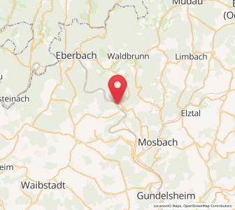 Map of Neckargerach, Baden-Wurttemberg