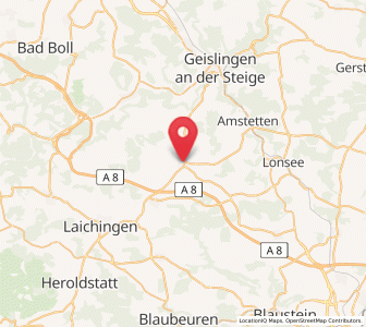 Map of Nellingen, Baden-Wurttemberg