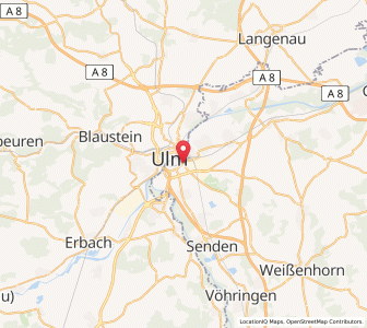 Map of Neu-Ulm, Bavaria