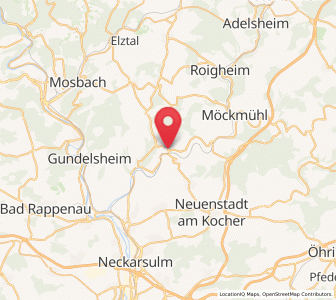 Map of Neudenau, Baden-Wurttemberg