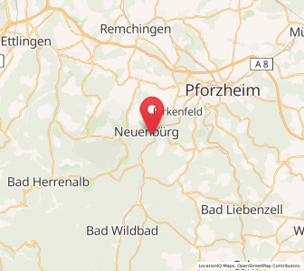 Map of Neuenbürg, Baden-Wurttemberg