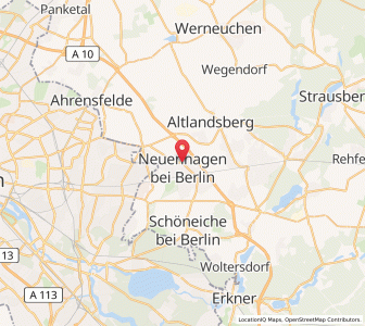 Map of Neuenhagen, Brandenburg