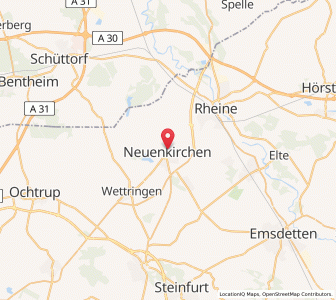 Map of Neuenkirchen, North Rhine-Westphalia