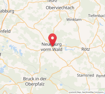 Map of Neunburg vorm Wald, Bavaria